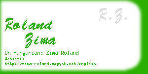 roland zima business card